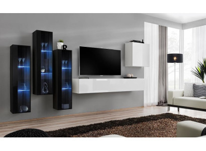 Nieuwe woonkamer wandkast hoogglans houten meubelkast moderne meubels 5-delig.