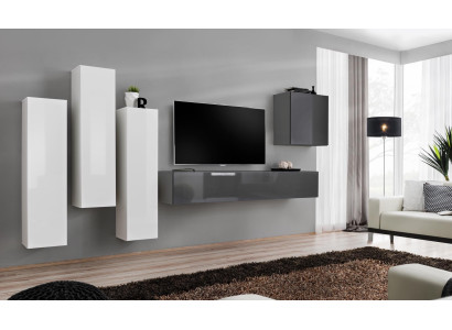 Garnituur woonkamer compleet woonkamer grijs dressoir tv-standaard wandkast