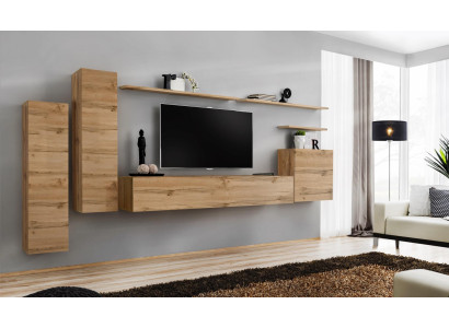 Bruine muur unit woonkamer meubels Modern wandplanken designer stijl Nieuwe tv-standaard