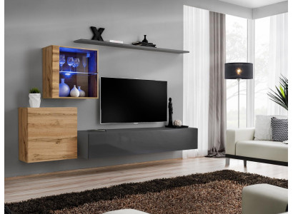 Wandplank Compleet Set Designer Woonkamermeubels Luxe Meubelen Hout Inrichting