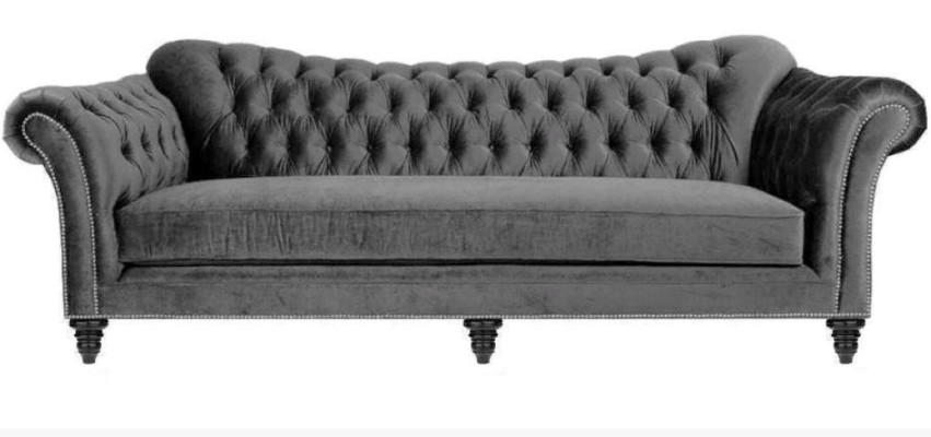 Blauwe Chesterfield woonkamer modern design banken bank ontwerper meubels stof
