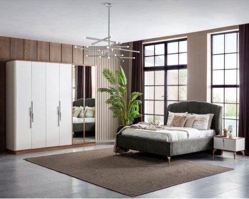 Luxe slaapkamer set Luxe compleet bed 2x nachtkastje Modern 3-delig Nieuw