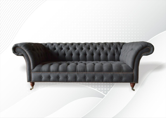 Chesterfield 3-zits Textiel Donkergrijs Modern Design Banken Bank Meubels Ontwerper