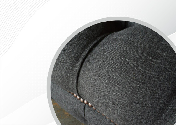Chesterfield 3-zits Textiel Donkergrijs Modern Design Banken Bank Meubels Ontwerper