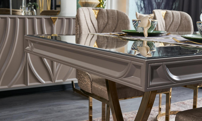 Eettafel Eetgroep Eethoek Eetkamer Hout Bruin Set 7-delig Stoelen Luxe