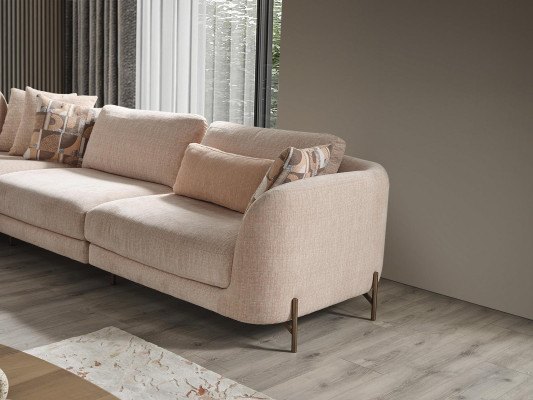 Set 5-delige bankstel U-vorm bankstel meubels fauteuil luxe inrichting