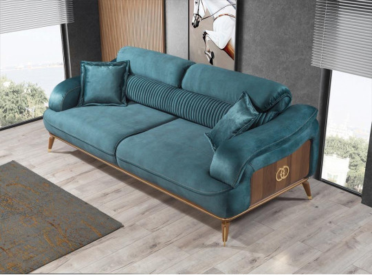 Luxe 2x bankstel driepersoons woonkamerset fauteuil bekleding inrichting meubels nieuw