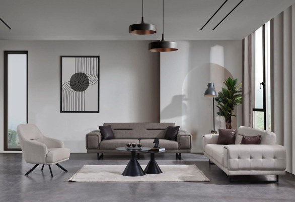 Woonkamerbanken Compleet Luxe 2x driezitsbank Moderne Fauteuil Inrichting