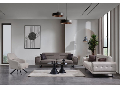 Woonkamerbanken Compleet Luxe 2x driezitsbank Moderne Fauteuil Inrichting