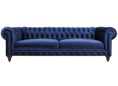 Chesterfield driezitsbank Blauw Nieuw Woonkamer Modern Creatieve Meubels Textiel Stof