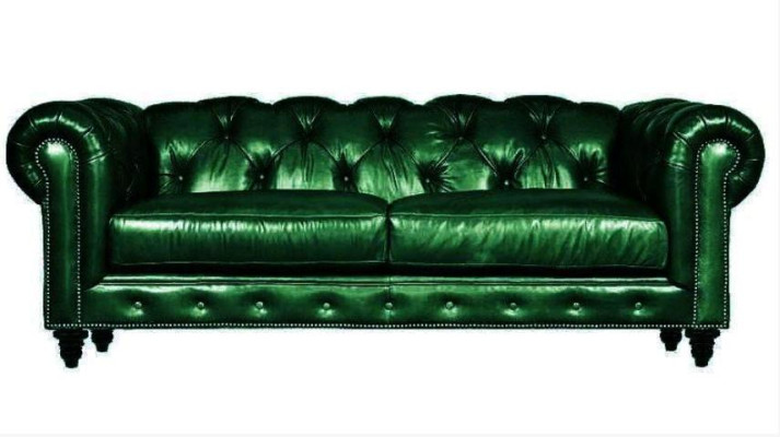 Lichtbruine driezits leren Chesterfield woonkamer design bank Chesterfield nieuw
