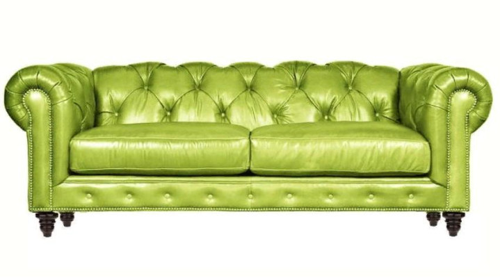 Lichtbruine driezits leren Chesterfield woonkamer design bank Chesterfield nieuw