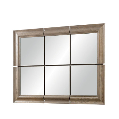 Moderne Grote Spiegel Wandspiegel Echt Houten Frame Hangspiegel Nieuw 146x105cm