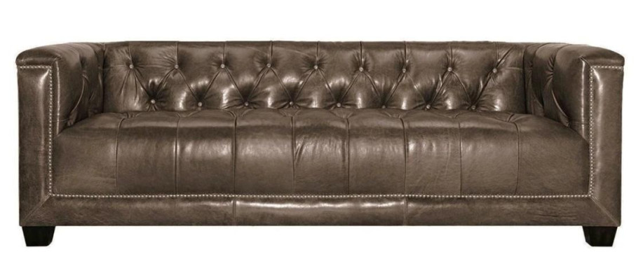 Bruine driezits leren Chesterfield woonkamer modern design bankstellen bank nieuw