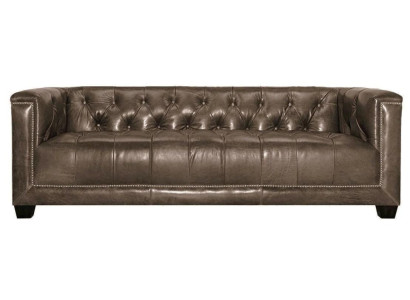 Bruine driezits leren Chesterfield woonkamer modern design bankstellen bank nieuw