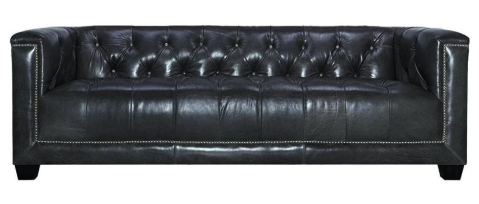 Bruine driezits leren Chesterfield woonkamer modern design bankstellen bank nieuw