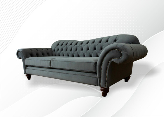XXL Chesterfield Bank 4-zits Bank Bekleding Zitgroep Leer Textiel  XXL Chesterfield Bank 4-zits Bank Bekleding Zitgroep Leer Textiel