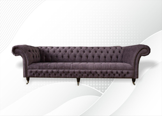 xxl Grote bank Chesterfield 265cm gestoffeerde banken 4 zits leer xxl Grote Chesterfield bank van 265 cm gestoffeerde banken 4 zits leer