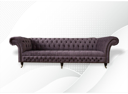 xxl Grote bank Chesterfield 265cm gestoffeerde banken 4 zits leer xxl Grote Chesterfield bank van 265 cm gestoffeerde banken 4 zits leer