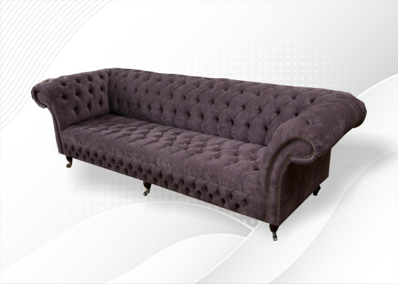 xxl Grote bank Chesterfield 265cm gestoffeerde banken 4 zits leer xxl Grote Chesterfield bank van 265 cm gestoffeerde banken 4 zits leer