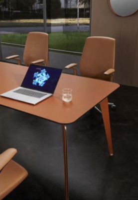 Kantoorset 4x conferentiestoelen & conferentietafel compleet set vergadertafel 5dlg.