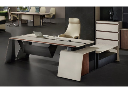 Ontwerp kantoor bureau tafel stoel meubilair hoektafel met stoel 2-delig.