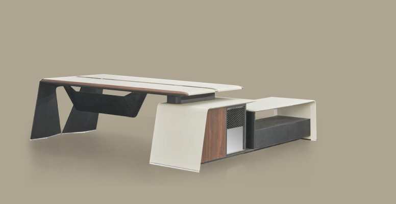 Ontwerp kantoor bureau tafel stoel meubilair hoektafel met stoel 2-delig.