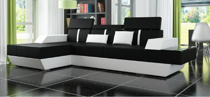 Leren bank met USB bank hoekbank hoekbank leren bank bekleding hoek maatwerk