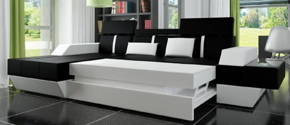 Leren bankstel woonlandschap bank bank hoekbank USB leer gestoffeerd op maat gemaakt