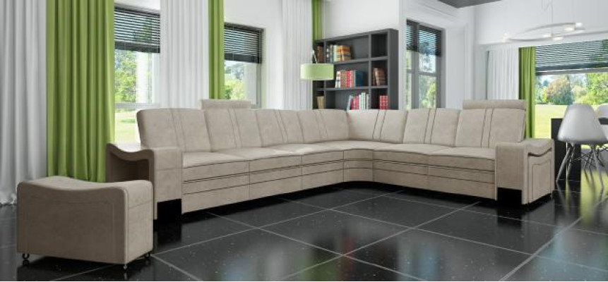Stoffbank Textiel Bekleding Hoekbank Bank Bank Hoekbank Woonlandschap