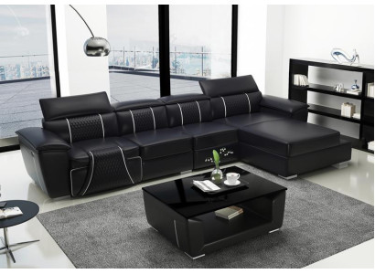 Hoekbank L-vorm bank ontwerp bank gestoffeerde lederen moderne relax automatisch nieuw