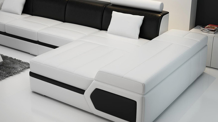 Leren bank Moderne bank Bank Woongebied Hoekbank Set Decor Ontwerp