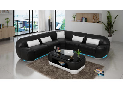 Leren bank Bank Bank Woongebied Hoekbank Hoekstel Modern Design