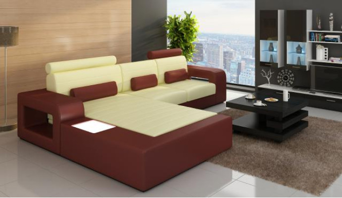 LEDER *MOD H2209 BETA* HOEKBANKSTEL LEDEREN BANKSTEL NIEUWE BANKSTEL HOEKBANK