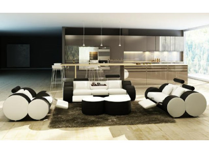 LEDER SOFA 3/2/1 ZITS RELAXBANK BANKSTEL BANKSTEL BEKLEDINGSSERIE