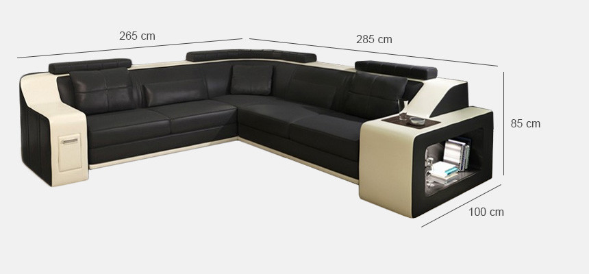 Stijlvol wonen L-vormige kunstlederen bank voor maximaal comfort.