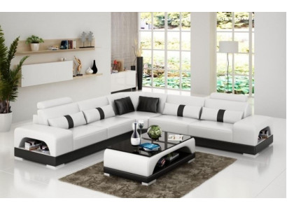 Hoekbank set bekleding bank bank bank leeflandschap zit hoek textiel leer