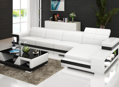 Bank Leren Bank Bank Woongebied Hoek Modern Hoekbank Ontwerp Stel