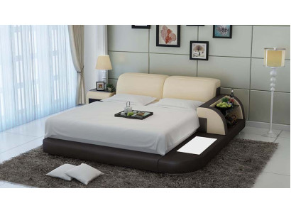 Bed Design Luxus Luxus Bedden Leer Moderne Slaapkamer 140/160/180 LB8812