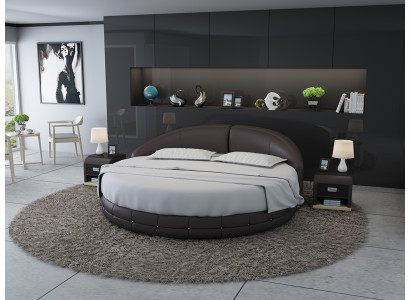Rond bed ontwerp bed gestoffeerd designer bed gestoffeerd rond XXL luxe kingsize.