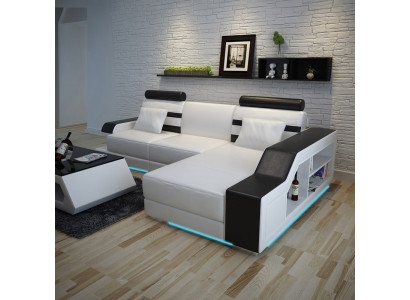 Ledersofa Bank Woonlandschap Hoekbank Hoekbank Set Ontwerp Moderne Bankstel L6016E