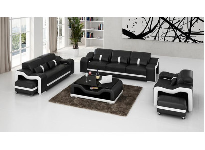 Ontwerp bankstel bank bekleding bankstellen leer modern 3+1 zits compleet set nieuw
