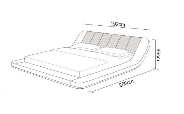 Leder Bed Ontwerp Beklede Bedden Luxe Tweepersoons Modern Huwelijk 140/160/180 cm