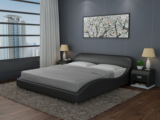 Ontwerp leren bed luxe gestoffeerd bed Dubbel Modern Huwelijk 140/160/180 cm