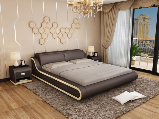 Designer Bett Gestoffeerd Bed Luxe Bed Tweepersoonsbed Huwelijksbed Bedden 140/160/180 cm