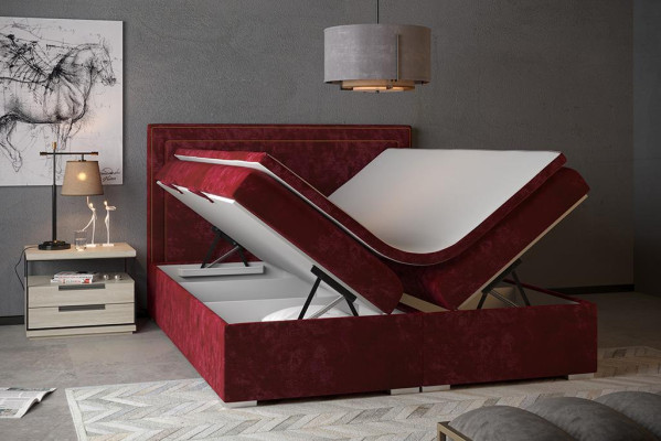 Boxspringbed Hotel Dubbel Luxe Bedden Gestoffeerde Bedlade Functie 180x200cm