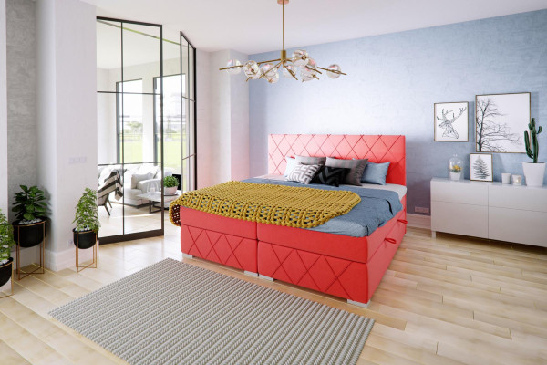 Uitstekend modern tweepersoons boxspringbed voor de slaapkamer.