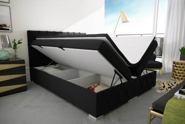 Boxspringbed Hotel Dubbele Luxe Bedden Gestoffeerde Opbergbox Functie 180x200cm