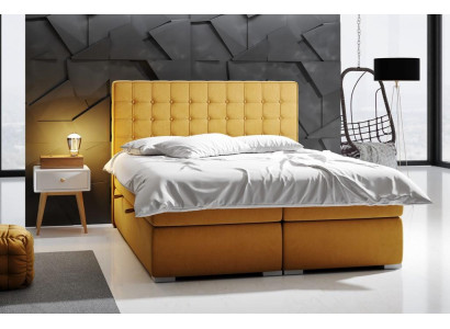 Boxspring Bed Hotel Dubbel 160x200 cm Luxe Bedden Gestoffeerde Opbergfunctie