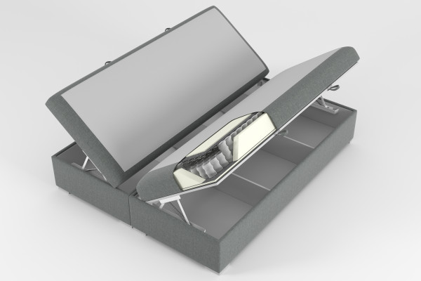 Boxspringbed Hotel Tweepersoonsbed Textiel Luxe Bedden Gestoffeerd Bed met Opbergfunctie